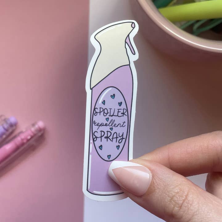 Pegatina de spray repelente de spoilers, divertida, amante de los libros, librería para venta al por mayor de KSDESIGNS