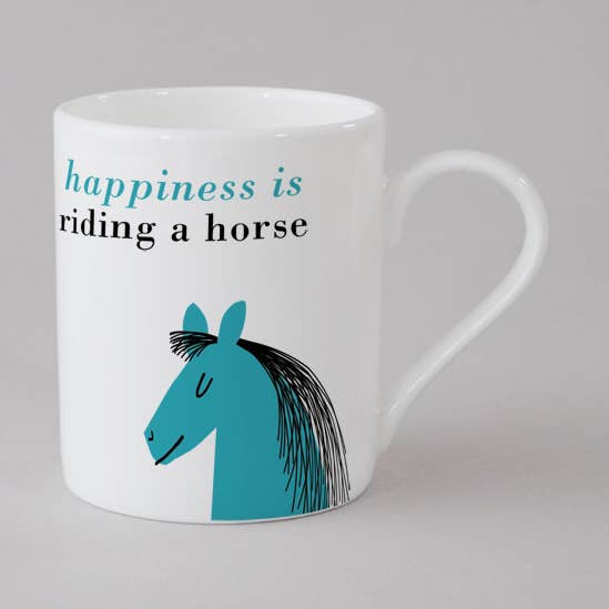 Happiness Horse Small Mug Turquoise for wholesale by Repeat Repeat