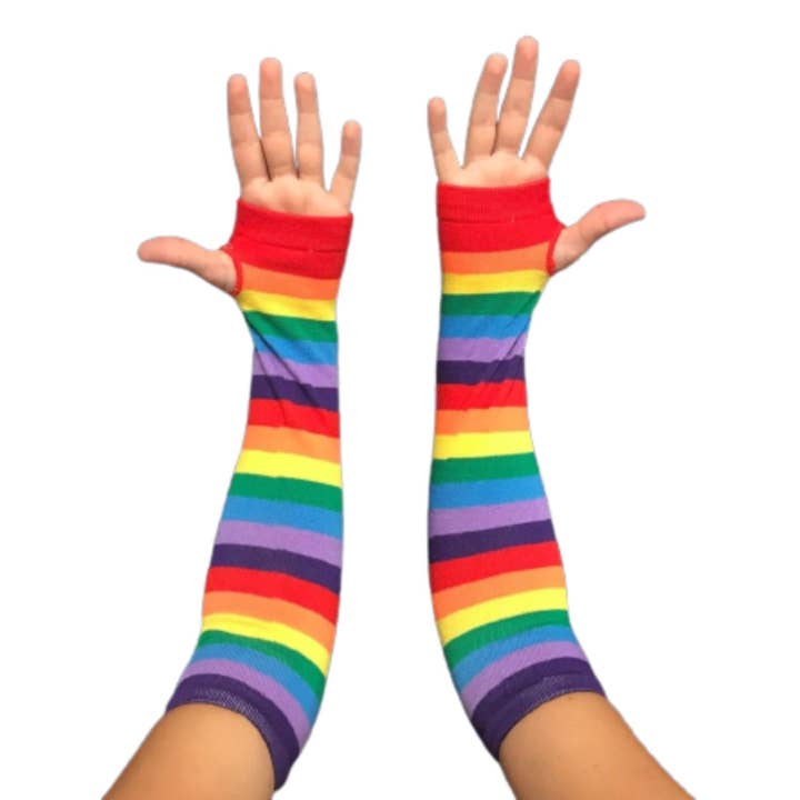 The Awareness Company - Wholesale Gloves - Women's - Rainbow Fingerless Gloves