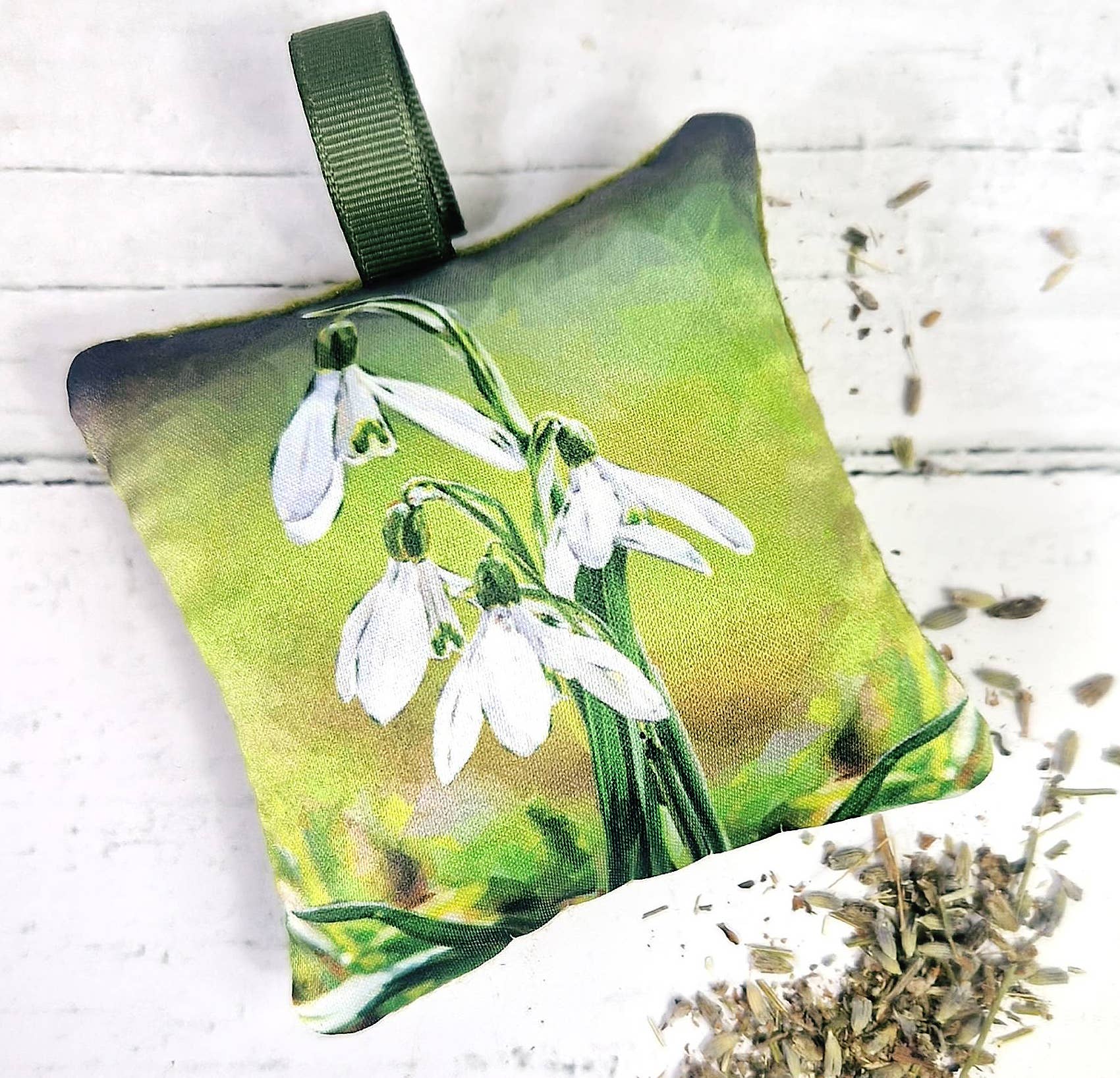 Louise Jennifer Design - Vente Sachet parfumé - Sachet de lavande suspendu fait main SNOWDROPS *MEILLEURE VENTE0