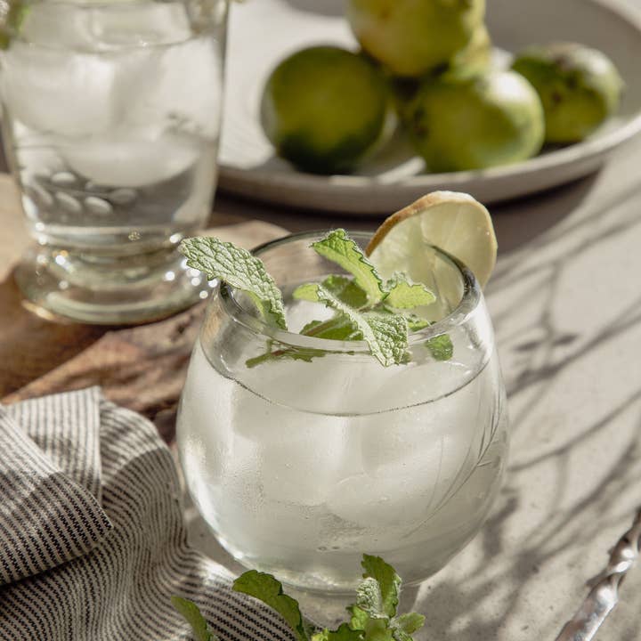 Villa Lua Home - Wholesale Drinking Glass/Cup - Hand-etched Ronde Blown Glass