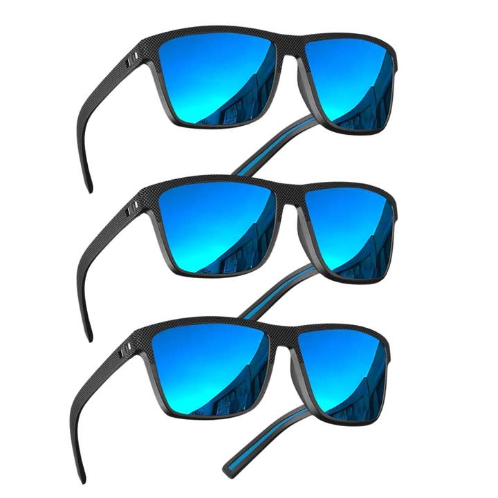 grinderPUNCH Square Polarized Sunglasses for Men and Women Lightweight Frame Sun Glasses with UV Protection for wholesale by grinderPUNCH