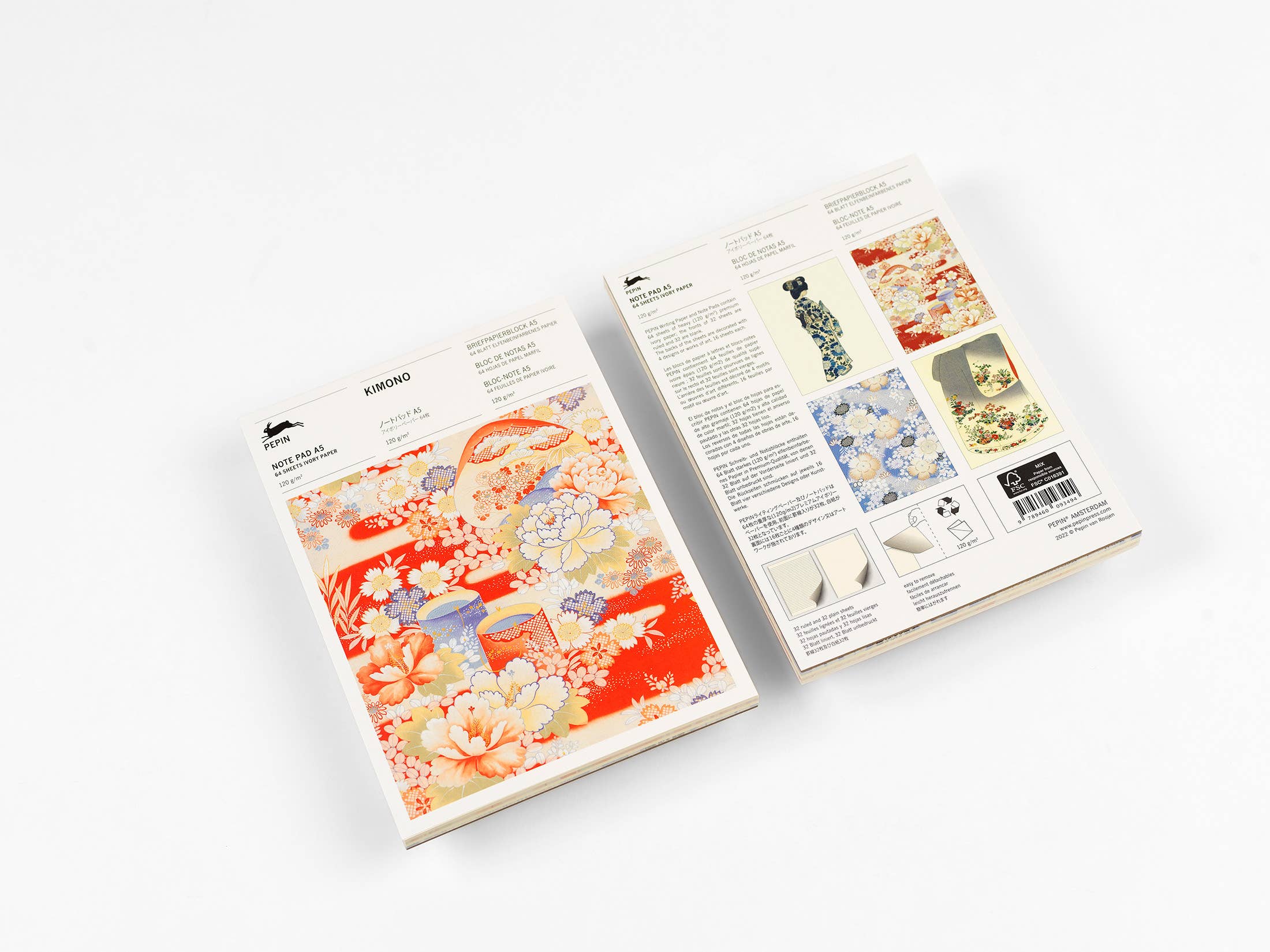 Pepin Press - Wholesale Notepad - Kimono A5 Note Pad & Writing Paper1