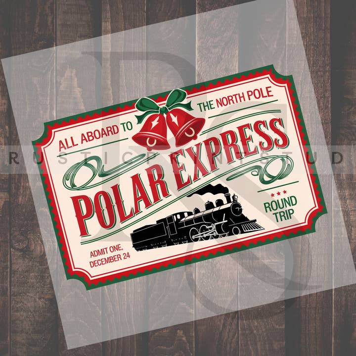 Étiquette de Noël vintage DTF Holiday DTF pour la vente par RusticPrintStudio