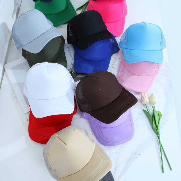 42POPS - Wholesale Trucker Hat - Women's - `.SI-26827 Classic Solid Mesh Back Trucker Cap5