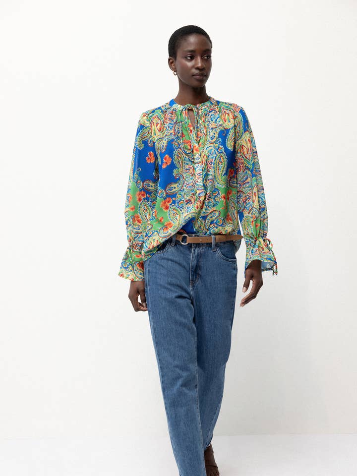 Tryckt blus (416739-188) för wholesale av Lanidor