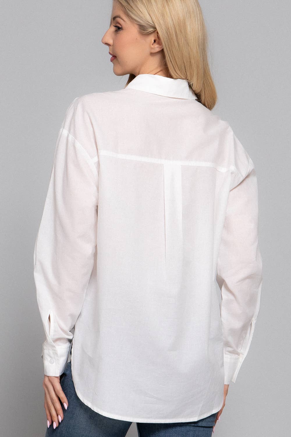 Active Basic | Active USA - Wholesale Button Down Shirt - Women's - Long Sleeve Woven Shirt12