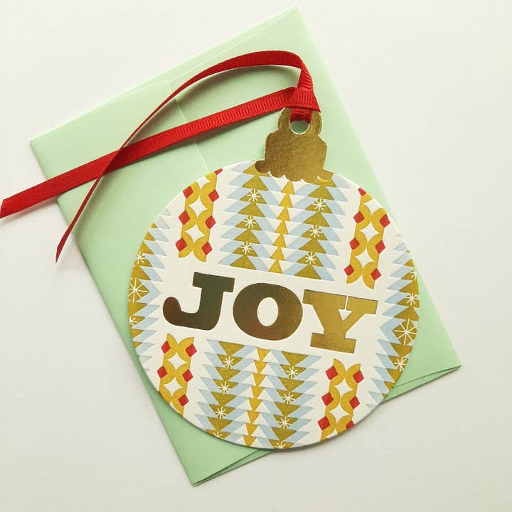 Carte-note décorative Joy pour la vente par Kiss The Paper