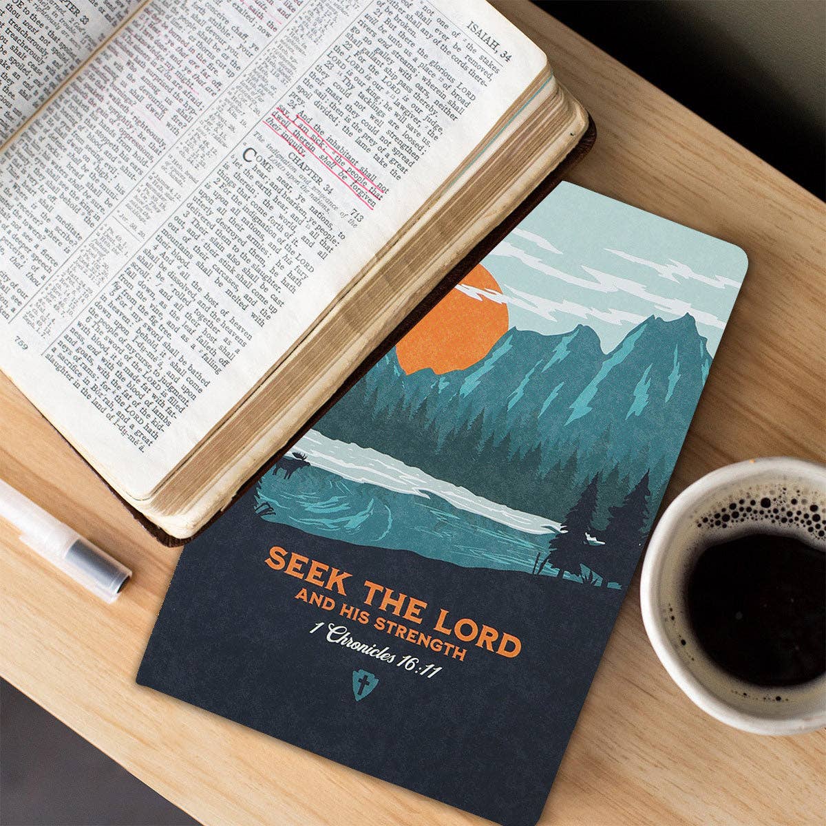 Vert Journal broché Kerusso pour homme Seek The Lord en vente sur Faire2