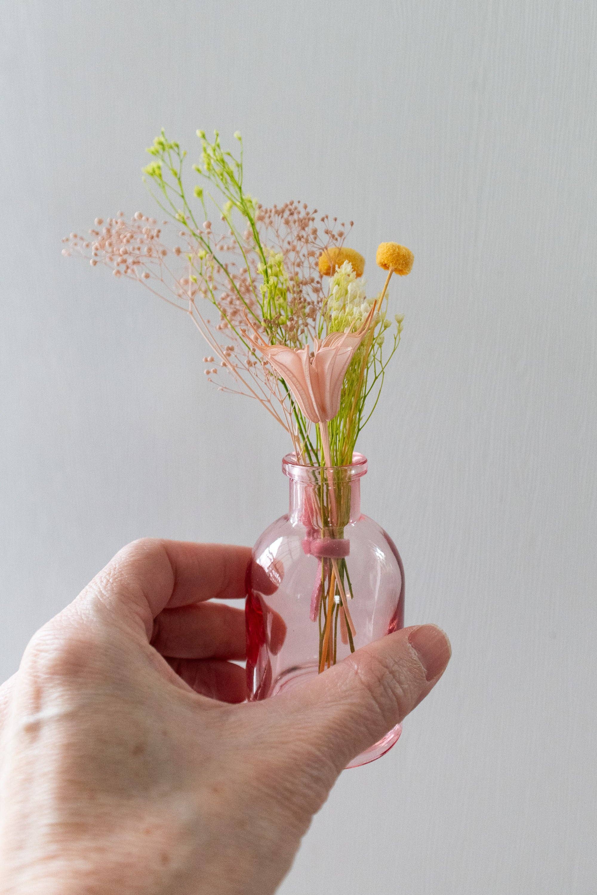 Gather Goods Co - Cards, Coasters, Tea Towels, Art, Mugs - Wholesale Dried/Pressed Flowers - Micro Dried Flower Arrangement in A Glass Bud Vase5