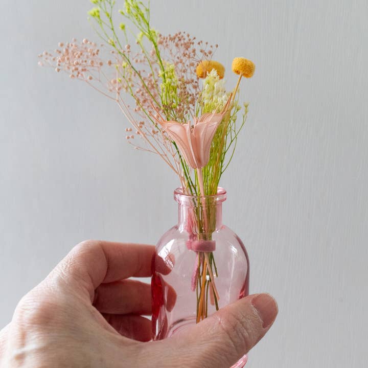 Gather Goods Co - Cards, Coasters, Tea Towels, Art, Mugs - Wholesale Dried/Pressed Flowers - Micro Dried Flower Arrangement in A Glass Bud Vase5