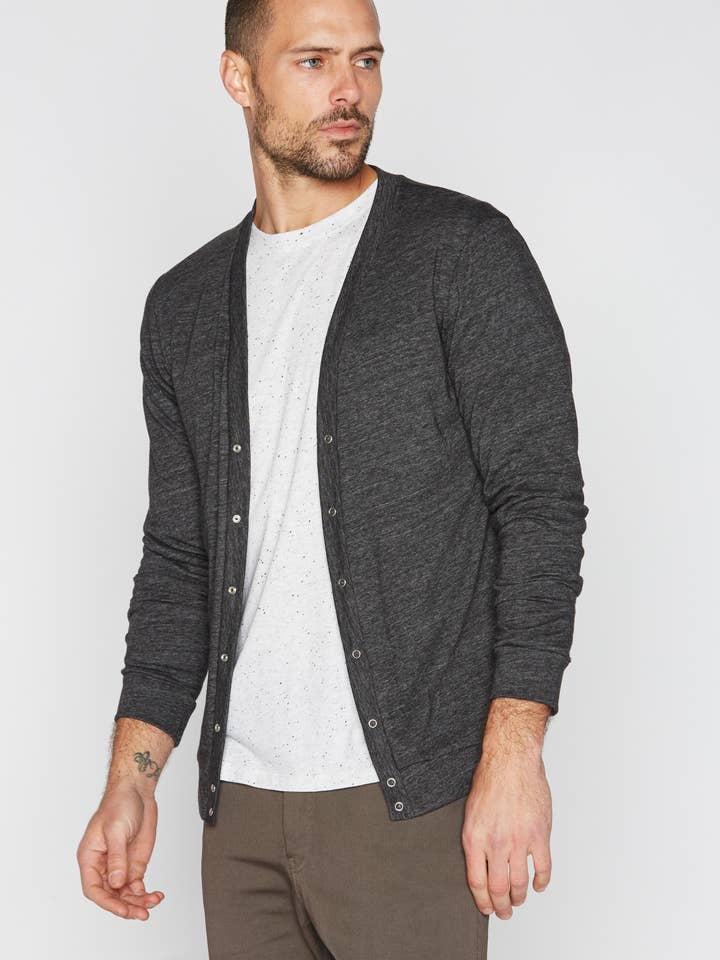 Mika Jaymes - Wholesale Cardigan - Men's - Men's Tri-Blend Cardigan Sweater14