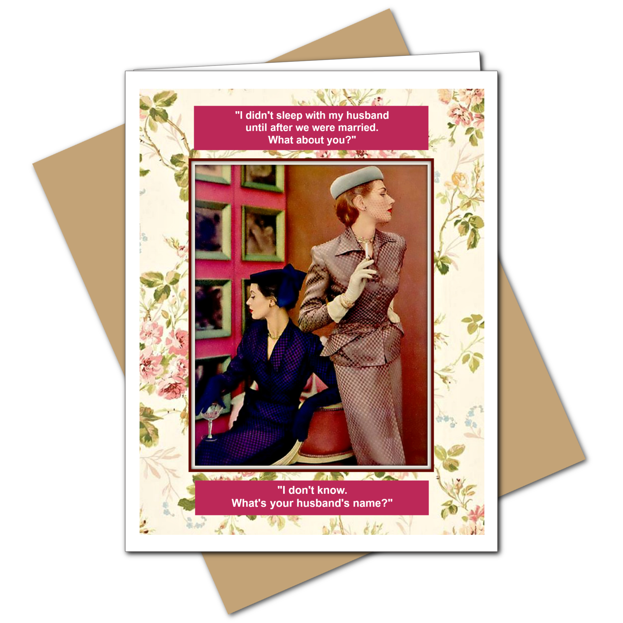 Ümlaut Brooklyn - Wholesale Everyday Greeting Card - SALE Didn't Sleep With My Husband Card1