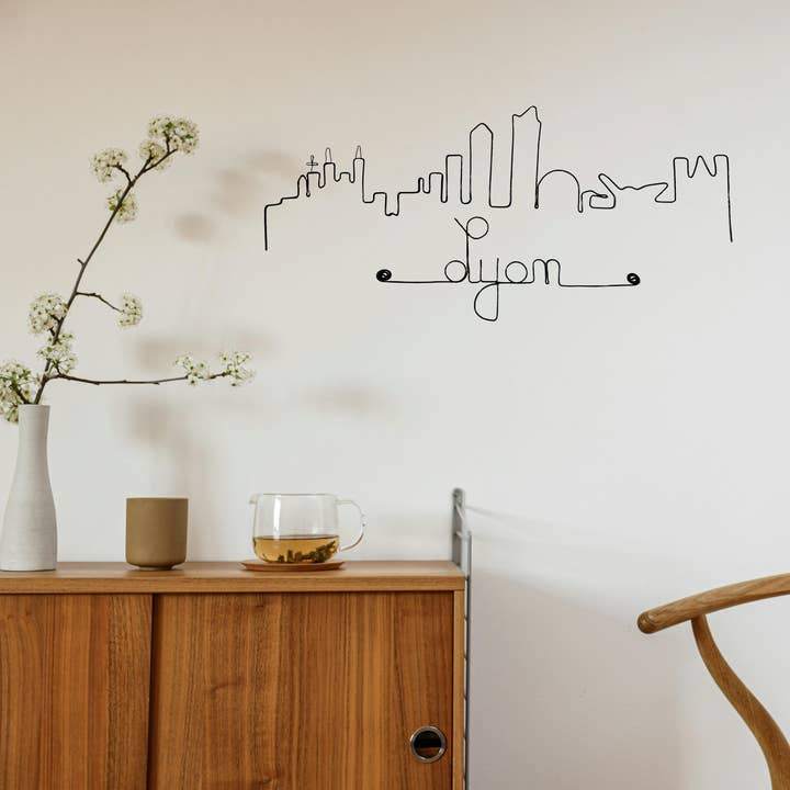 Decoración de Pared de Alambre "Línea Lyon" - para clavar para venta al por mayor de Bijoux de Mur