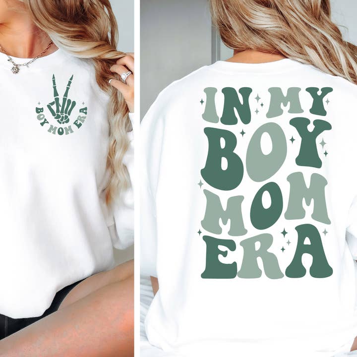 In My Boy Mom Era Sweatshirt Skeleton Version for wholesale by Delena Wright Artisan Jewelry
