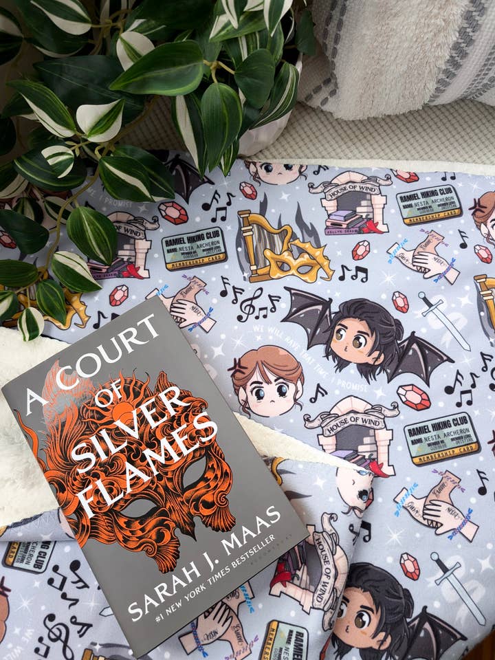 Nesta & Cassian Nessian Sherpa Fleece Blanket | ACOSF for wholesale by Narrative Threads