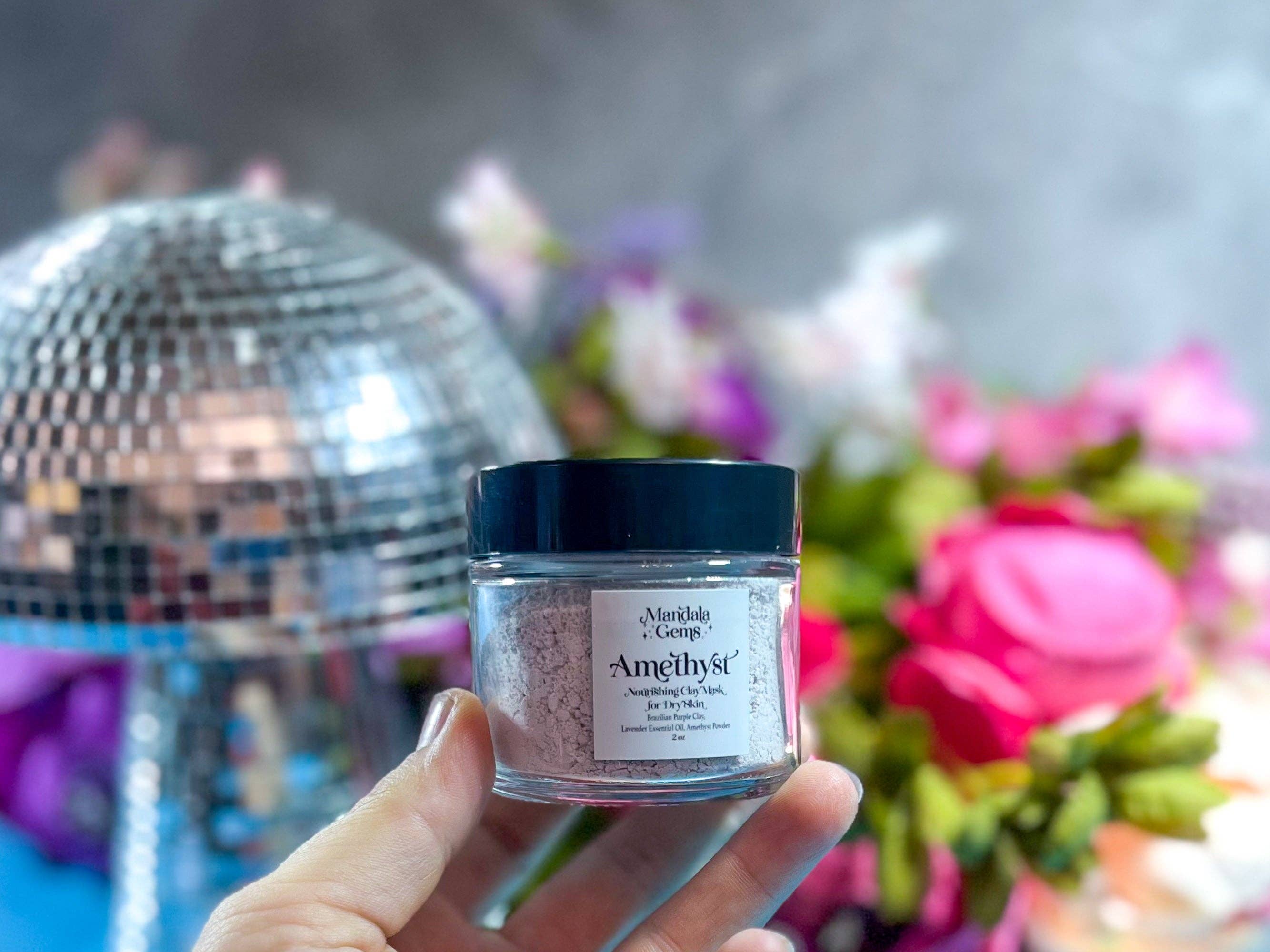 Mandala Gems - Wholesale Skincare Face Mask - Amethyst Nourishing Clay Mask0