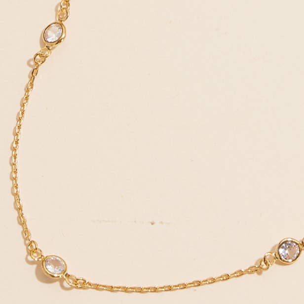 Frem - Wholesale Link & Chain Necklace - Cubic Zirconia 18K Gold Dipped Chain-Necklace