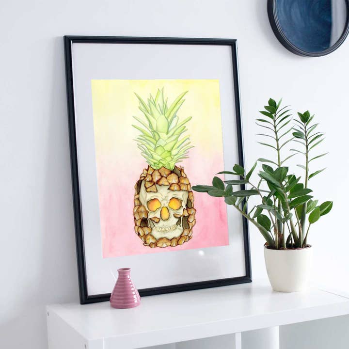 Aquarelle « Jack-O-Pineapple » : Tirage d'art pour la vente par PinkPolish Design