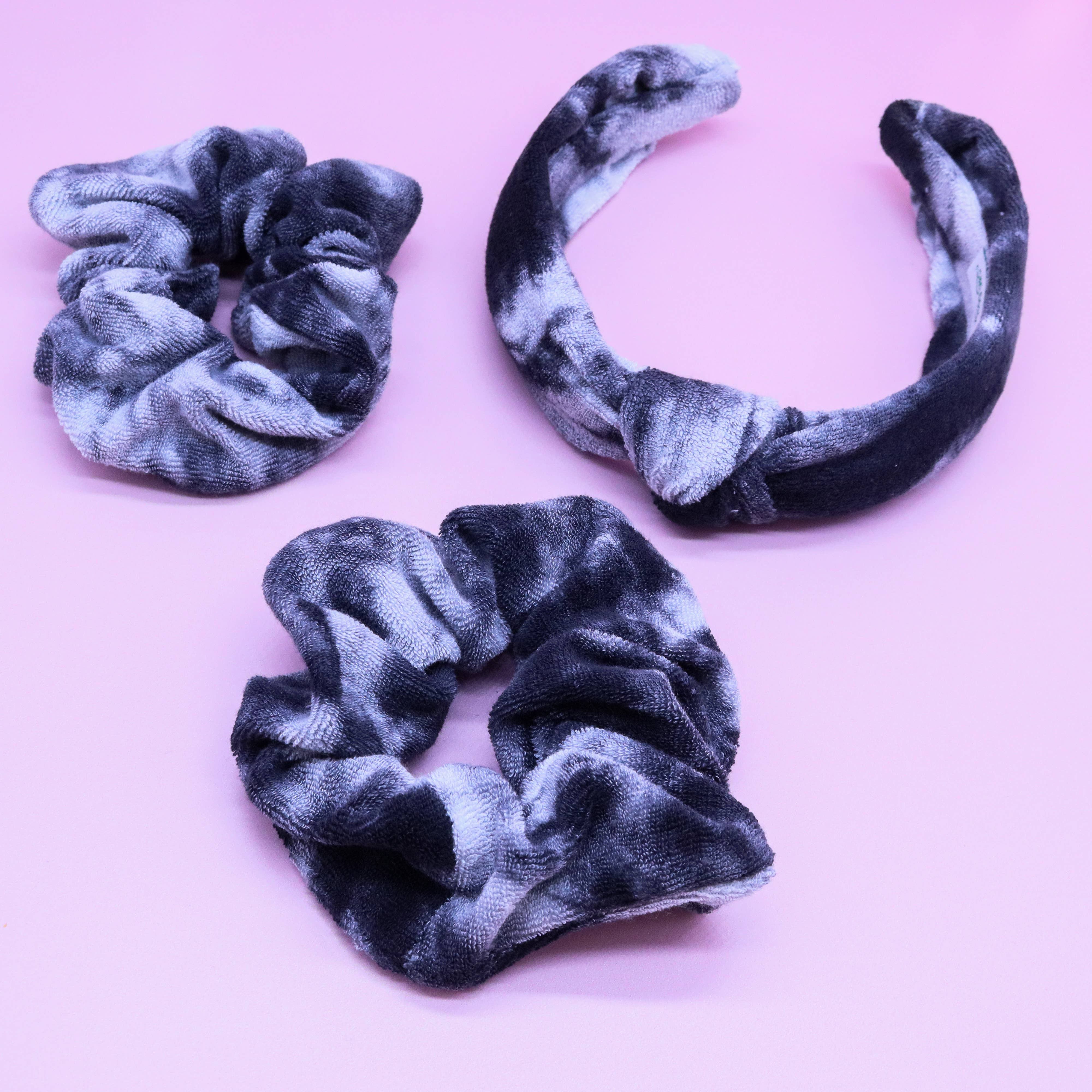 Frog Sac - Wholesale Spa Headband - Spa Headband - Skincare Headband & Scrunchie Wristbands Set2