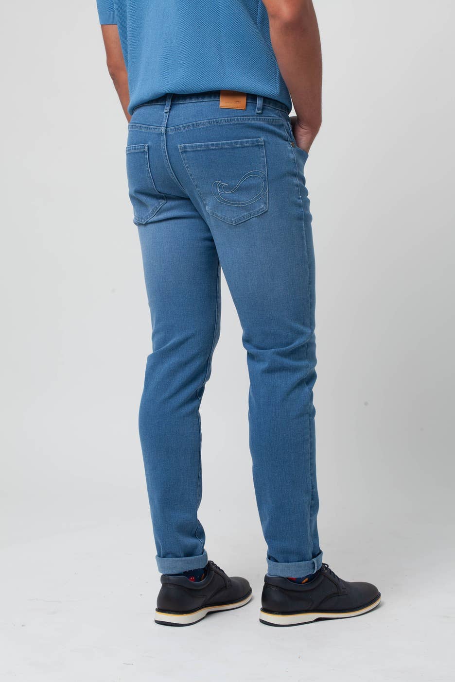Blue Sky Blue Basic Slim Fit Cotton Cowboy with Elastane w/ san jose for wholesale on Faire2