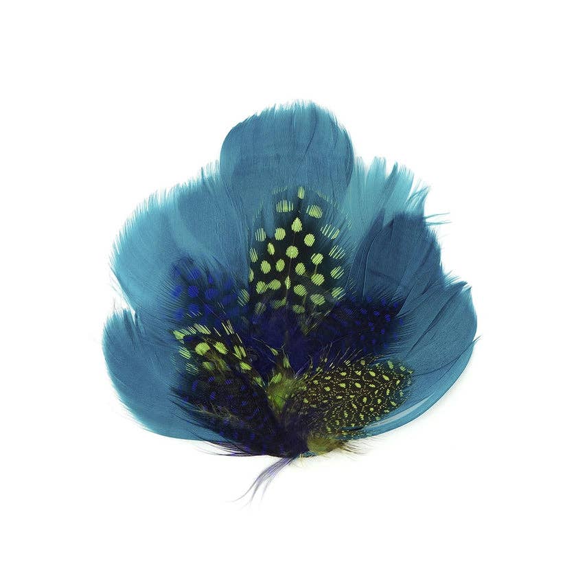 Zucker Feather Products – Großhandel Federn – Goose & Guinea Federkissen, klein, dunkles Aquamarinblau, Limettengrün, Regal0