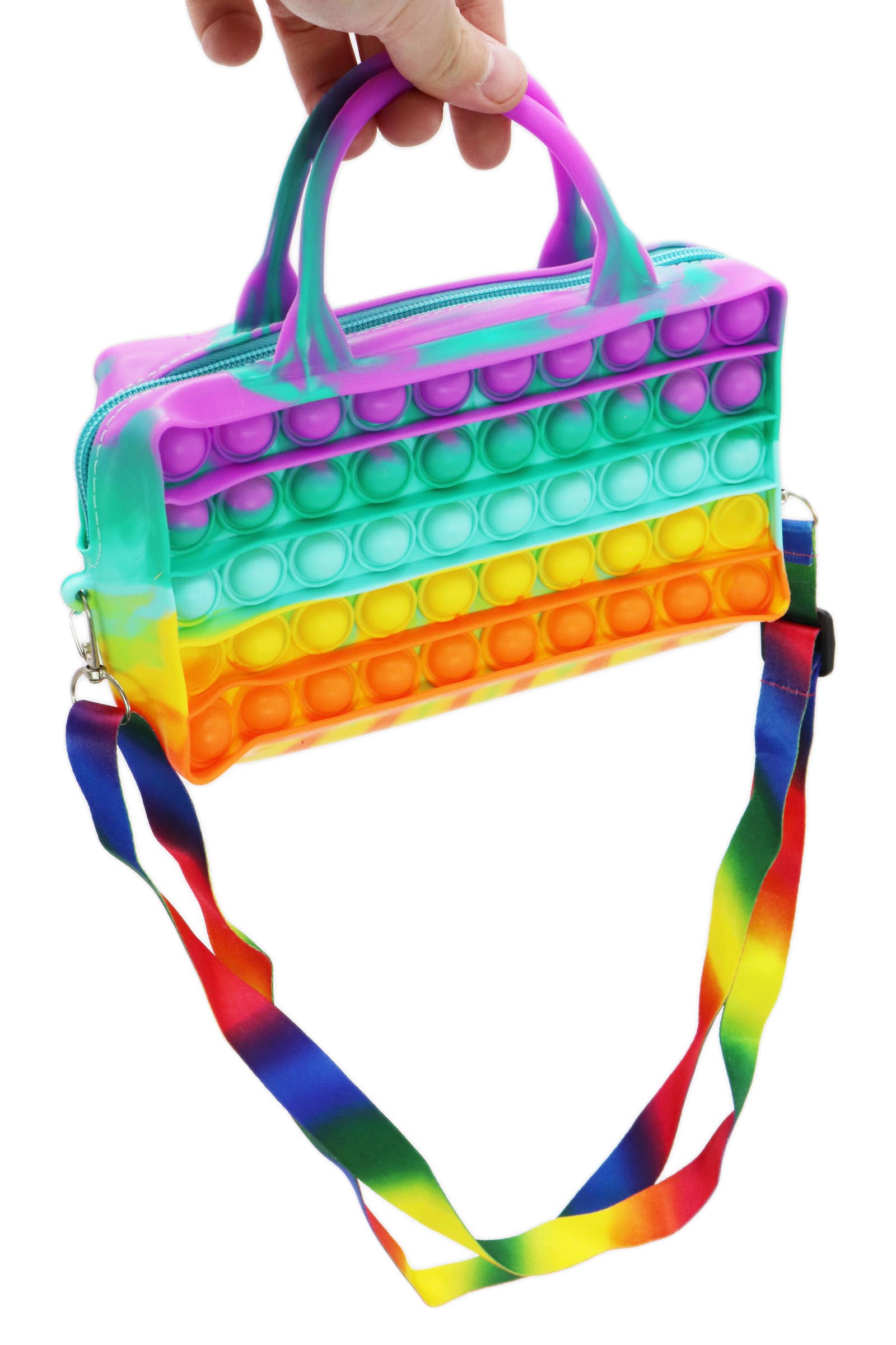 Rainbow Pride Silicone Crossbody Clutch Purse Bag for wholesale on Faire0