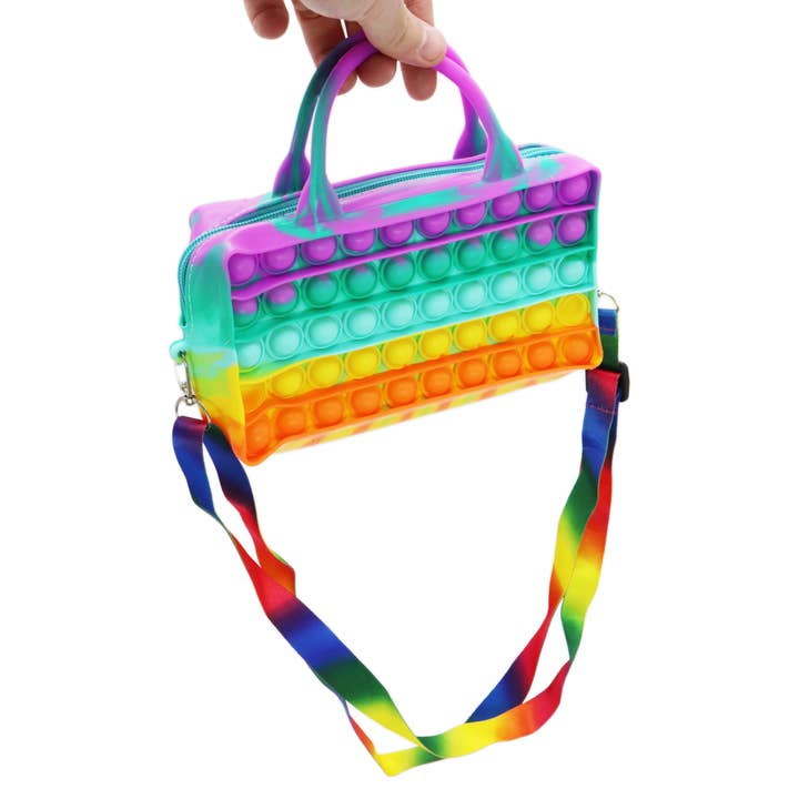 Rainbow Pride Silicone Crossbody Clutch Purse Bag for wholesale on Faire