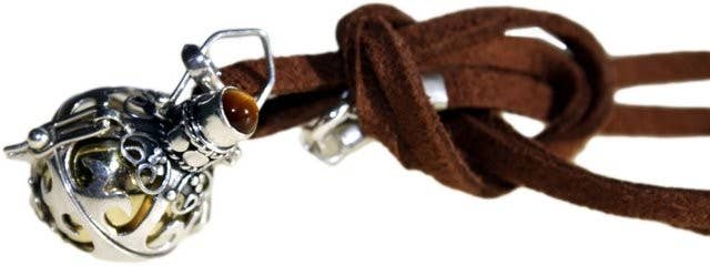 Ancient Wisdom – wholesale Pendant/charm necklace – Silver Angel Bell - Protection - 16mm1