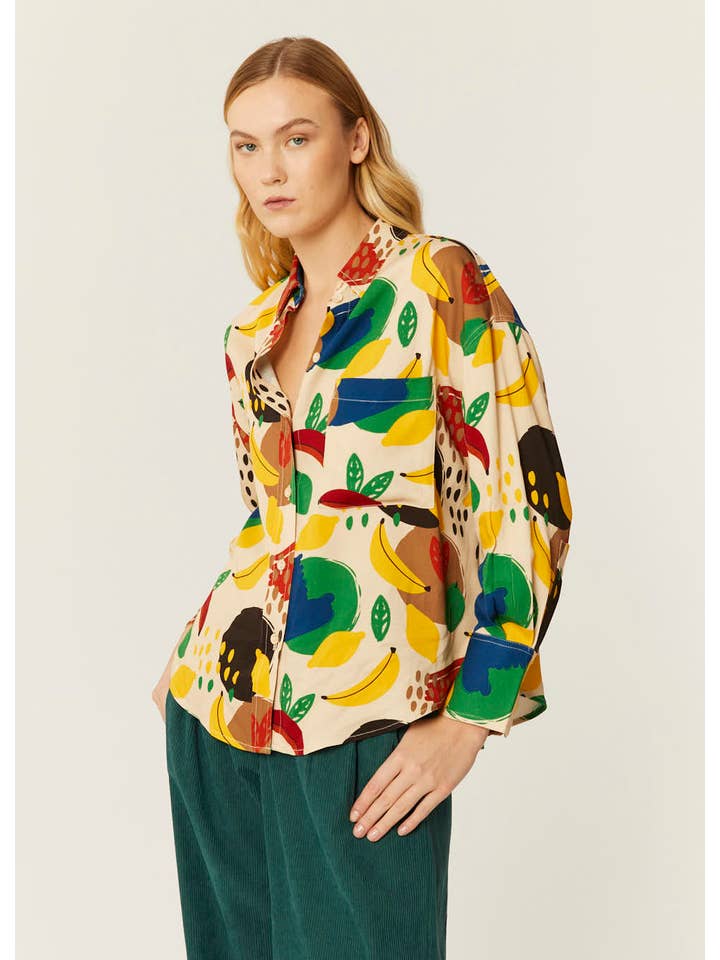 Pepaloves - Wholesale Button Down Shirt - Women's - CAMISA OVERSIZE FRUITY FALL6