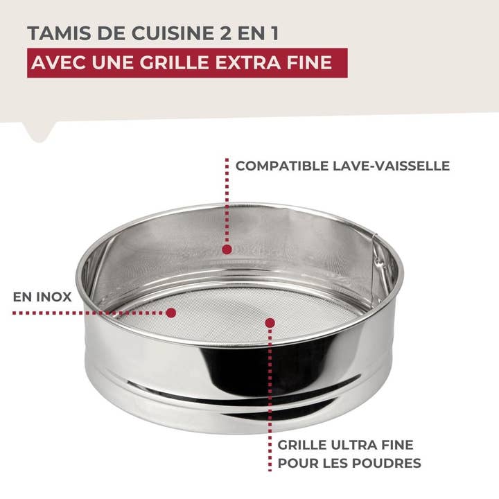 Zenker - Wholesale Sifter - Fackelmann Basic extra fine stainless steel kitchen sieve 18 cm in diameter