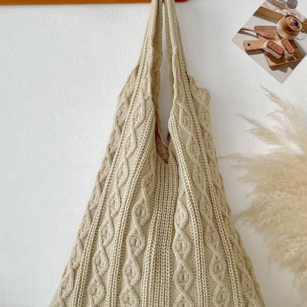 UZ Wholesale Store - Wholesale Tote Bag - Women's - Solid Color Woven Handbags