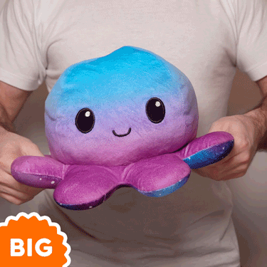TeeTurtle - Wholesale Stuffed/Plush Toy - Kids & Baby - TeeTurtle Big Reversible Octopus Plushie (Galaxy + Blue Gradient)1
