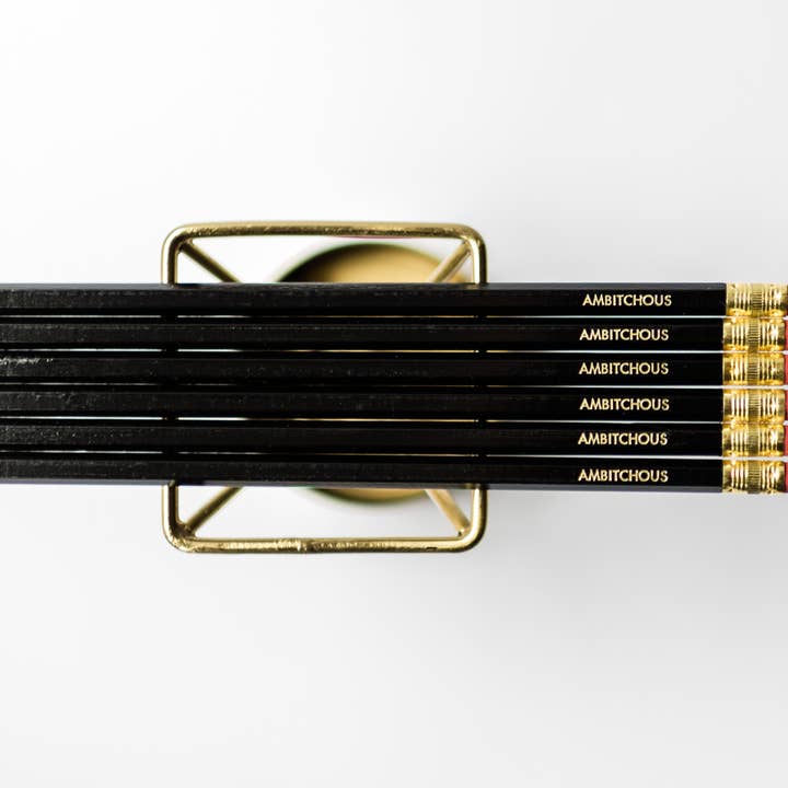 Tiramisu Paperie - Wholesale Pencil - Ambitchous Pencil - Office Supplies, set of 6
