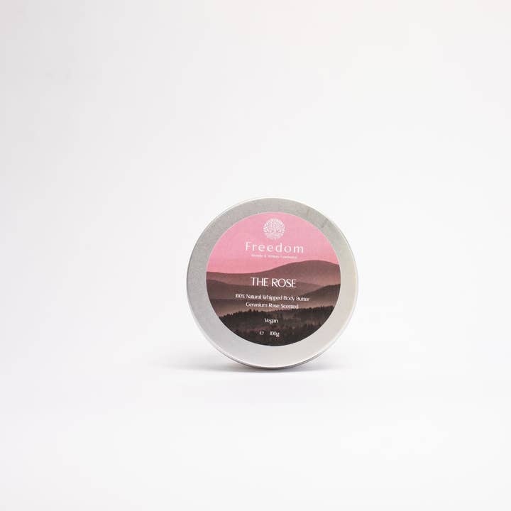 The Rose Natural Vegan Body Butter Geranium Rose Scented for wholesale by Freedom Cosmetics