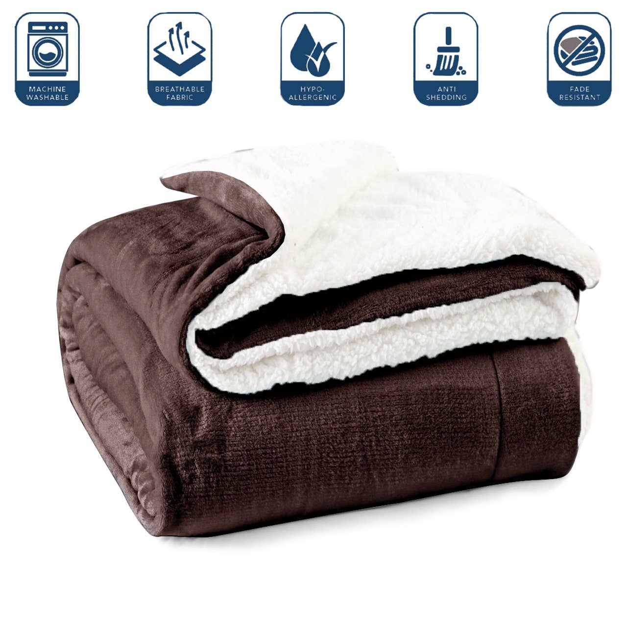 Cottonpassion_US – Engroshandel Sengetæppe – Vendbar Sherpa Fleece tæppe Warm Throw Twin Full/Queen29