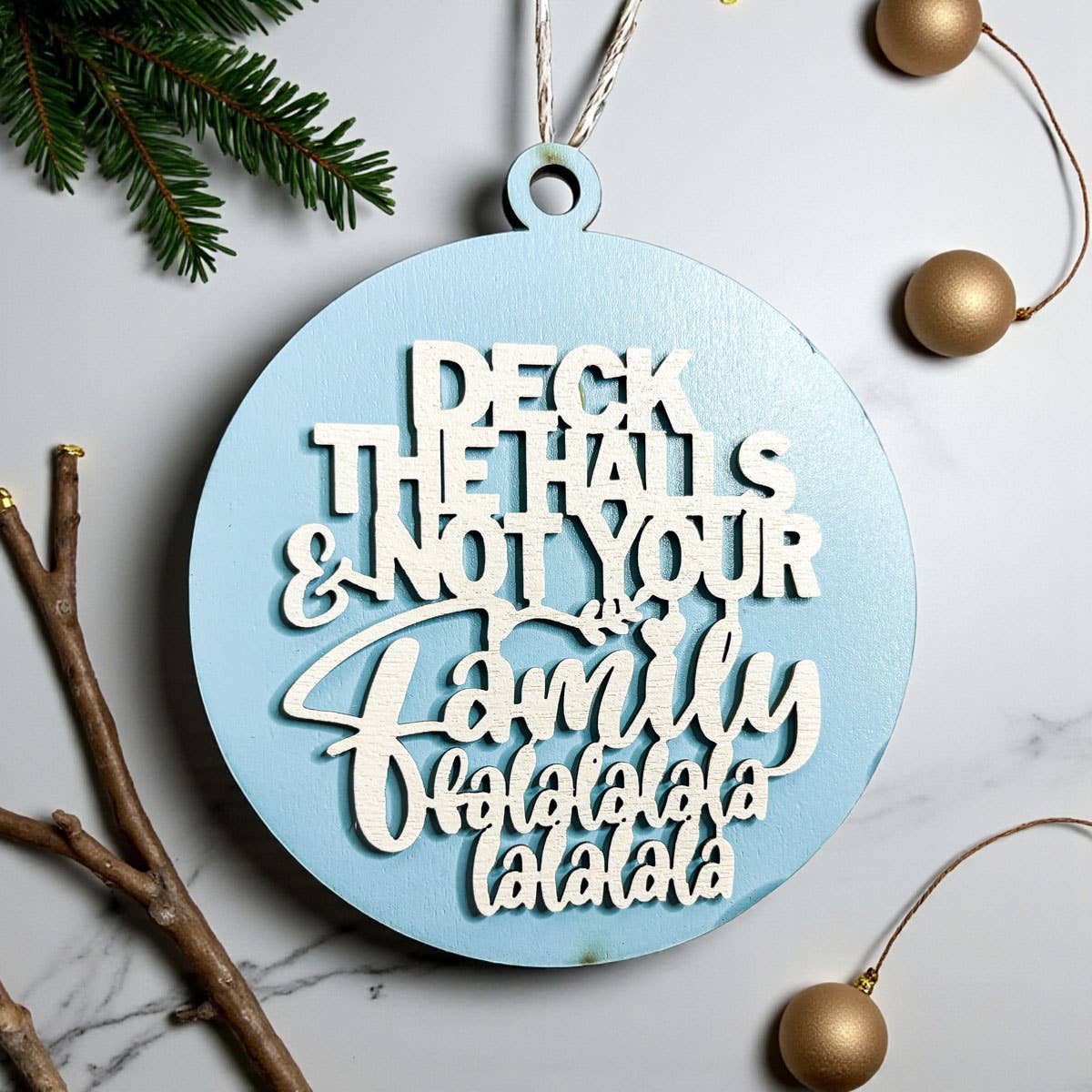 Gia Roma - Wholesale Ornament - Hanging Christmas Decor + Handmade Wooden Ornament Funny5