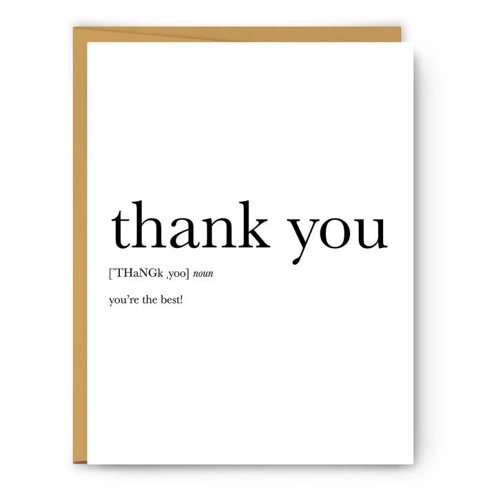 Footnotes - Wholesale Thank You Card - Thank You - Thank You Card