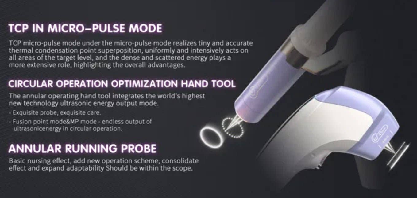 Cavitation Machines - Wholesale Electronic Skincare Device - Shape Tactics Advanced 3-Handle Dual Control 12D HIFU System10