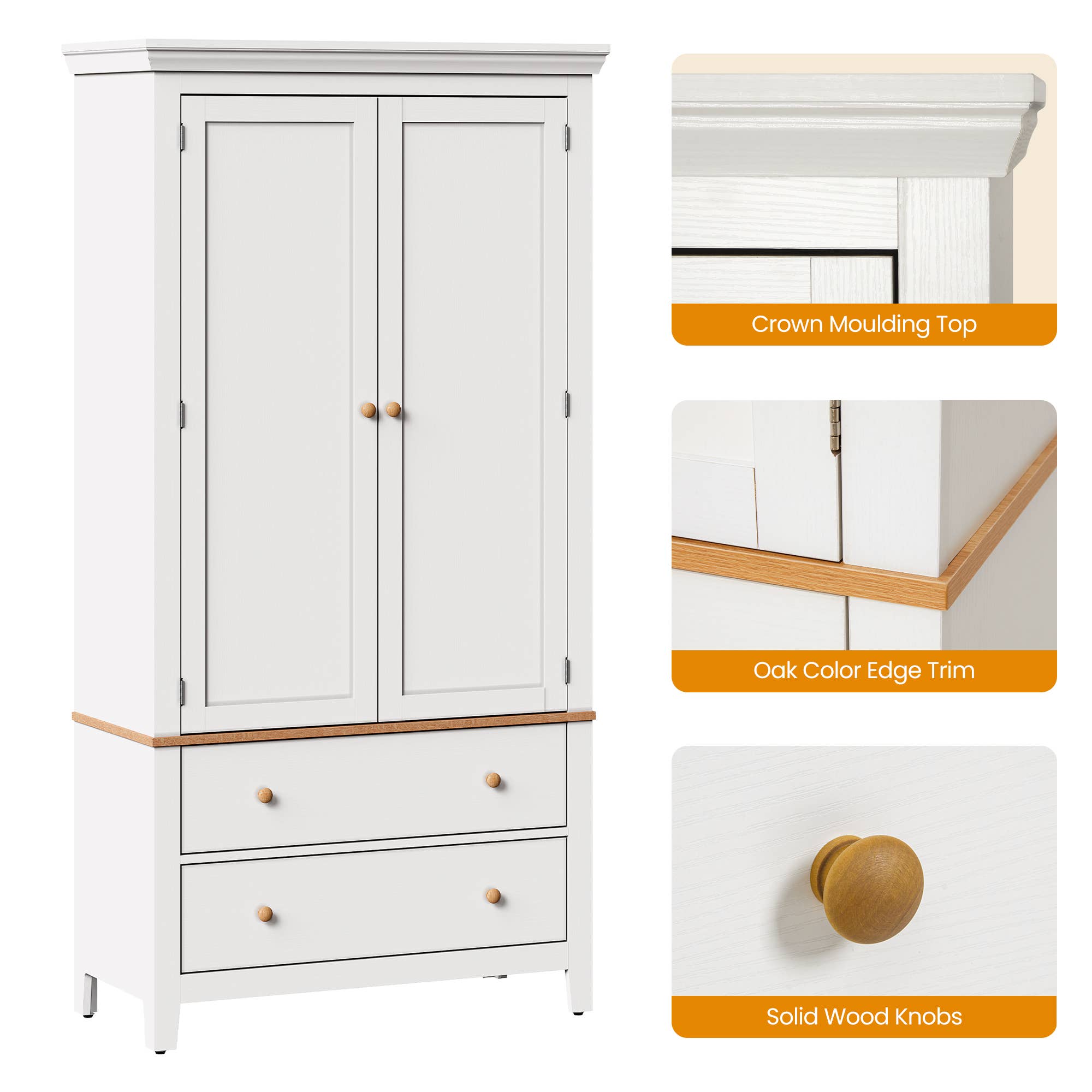 Heynemo - Wholesale Cabinet - 70'' Tall Kitchen Pantry Cabinet, Wood Cupboard9