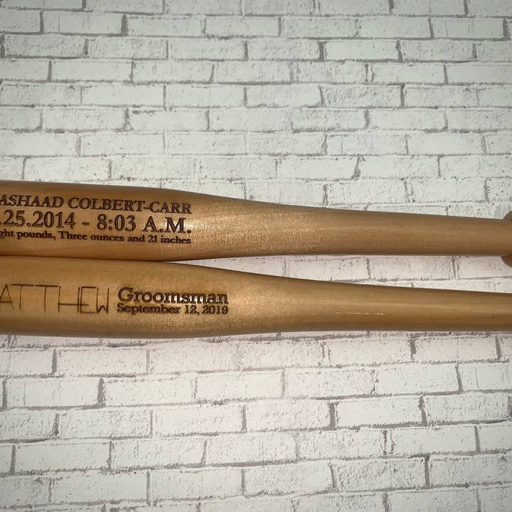 Hazel Grove Customs - Wholesale Sporting accessories - Personalized Mini Souvenir Bat - Engraved Baseball Bat - Little League Bat - Baseball Gift - Coach Gift - Mvp - Athlete Gift