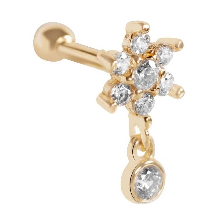 Blossom Piercing - 14K Solid Gold for wholesale by eve‘s JEWEL