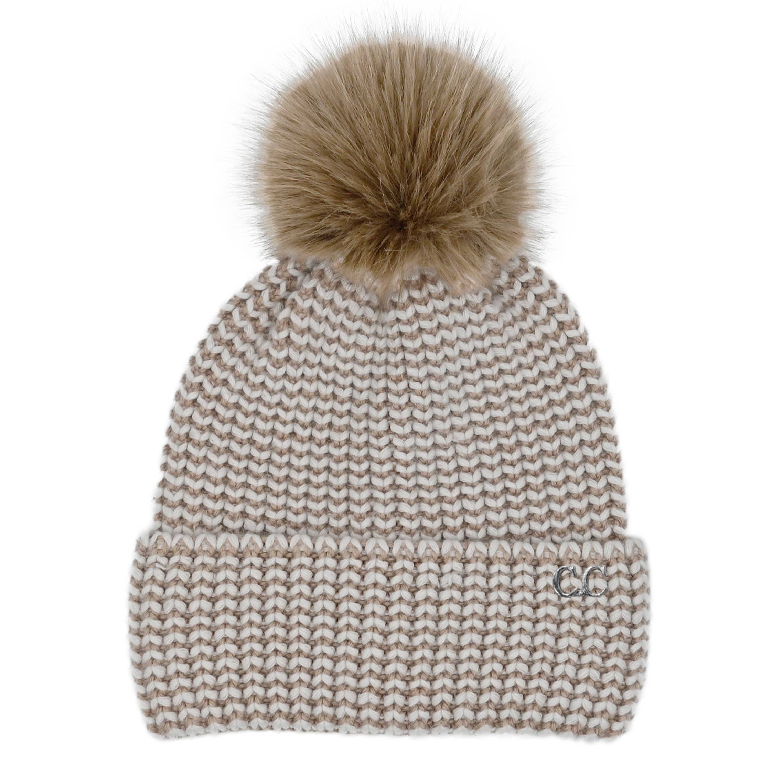 Hana – Engroshandel Beanie - Dame – C.C To-farvet Angora Manchet Beanie Vinterhat6
