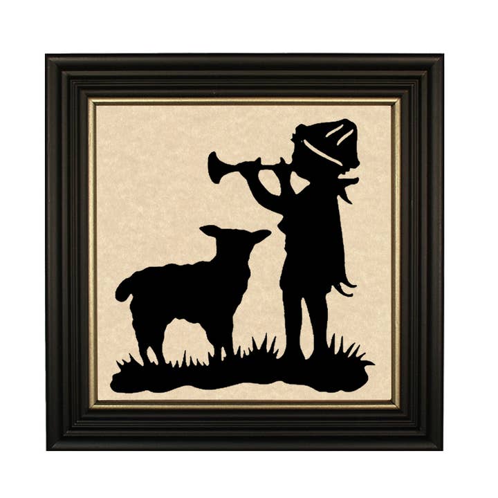 Kleine Jongen Blauw Vintage Papier Knip Vintage Silhouet voor wholesale door Madison Bay Co. - Historical Home Decor Reproductions