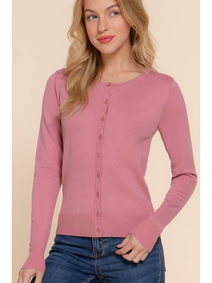 Vanilla Monkey - Wholesale Cardigan - Women's - Long Sleeve Round Neck Button Down Sweater Cardigan9