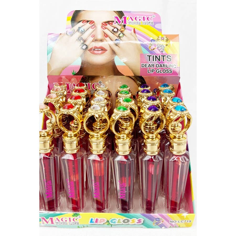 MIX COLOR 24-Pcs Diamond Ring Lip Tint for wholesale on Faire5