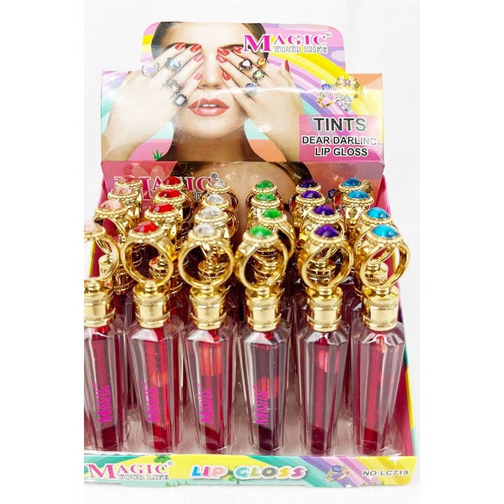 MIX COLOR 24-Pcs Diamond Ring Lip Tint for wholesale on Faire5