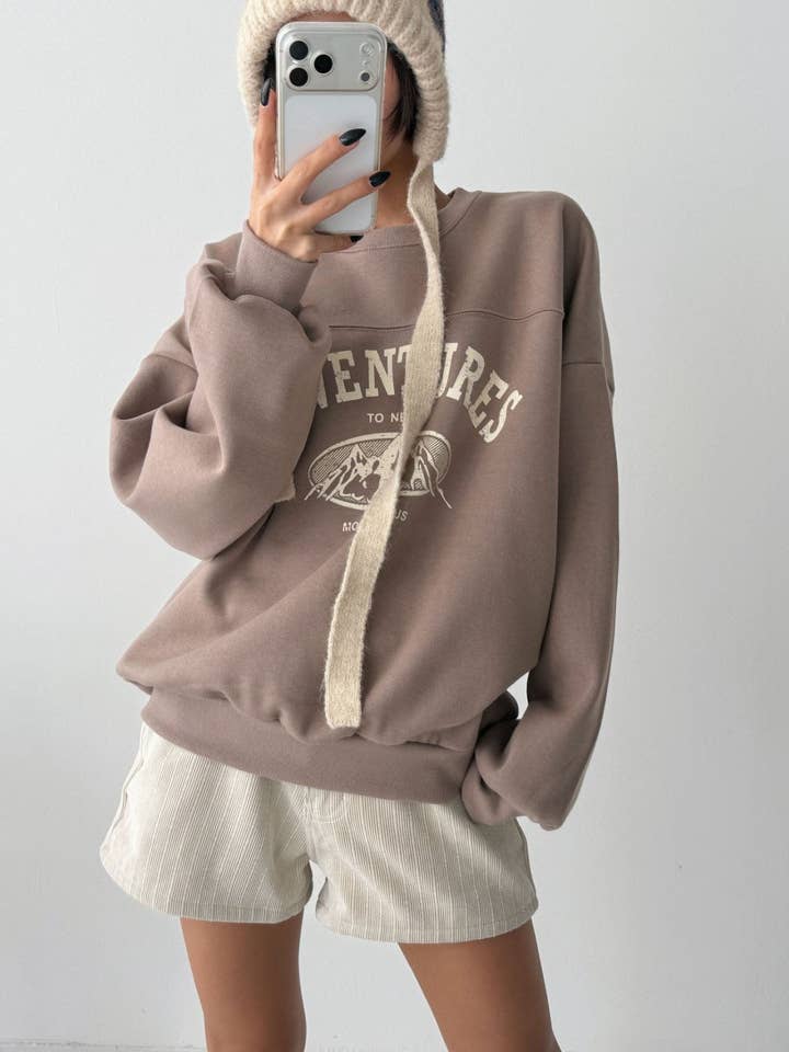 AdventuresVintage Graphic Sweatshirt – Premium Korean Fleece for wholesale by Little Light