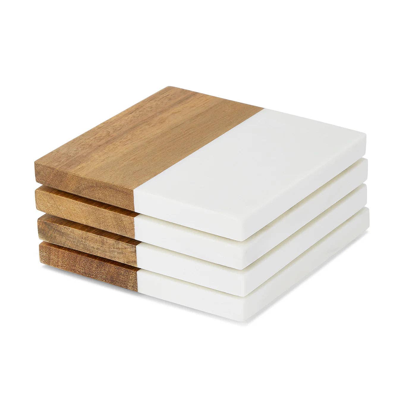 MakerFlo - Wholesale Coasters - Marble and Wood Coaster Set2