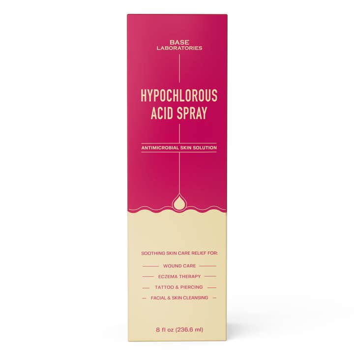 Base Laboratories - Wholesale Pain Relief Spray/Cream - Hypochlorous Acid Face & Skin Repair Spray, 8oz HOCL